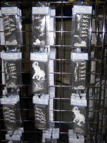 One of many, many, many racks of miniatures at the show. This one is from Tin Soldier.