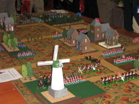 There was a club that was doing Little Wars with authentic toy soldiers and even a real carpet -- on the table.