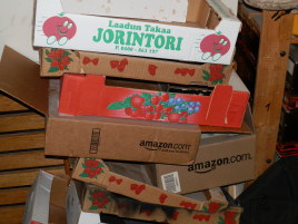 ...out with the old! These are the old boxes all ready for recycling.