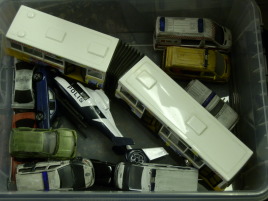 I did some weathering on the cars. Maybe a little too much weathering...