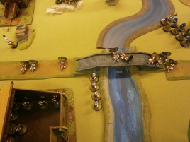 If we deploy on the bank here we can claim to have scouted the other side.