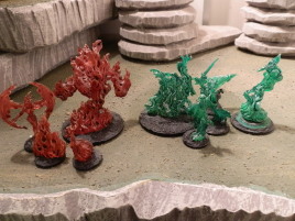 Here are the BONES translucent minis painted up.
