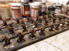 Snout aliens ready for varnishing.