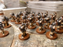 Adding base color -- really should have done this before varnish but it's not the thing I really forgot.