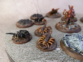 Scorpions. I decided not to paint them black for some variety.